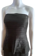 Vintage Victor Costa Top Size 8 Black Strapless Corset Festival 90’s Boho Indie