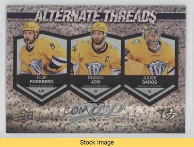 2023-24 MVP Alternate Threads Filip Forsberg Roman Josi Juuse Saros READ 08gm