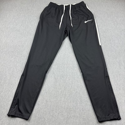 Nike Pants Men Medium Black Dry Academy Soccer Dri Fit Training Ankle Zip Active