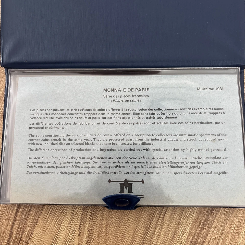 Coffret Fleurs De Coins Monnaie De Paris 1981  9 Pièces  - Photo 4/4