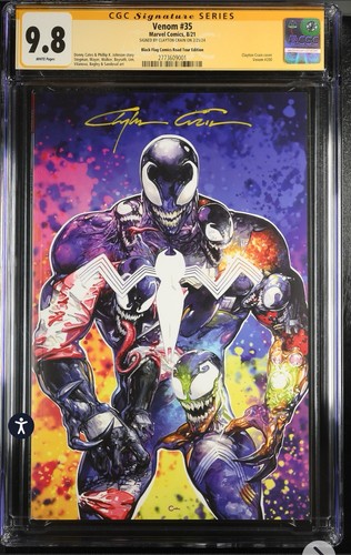VENOM #35 CGC SS 9.8 Fully Signed Clayton Crain Black Flag Road Tour Edition