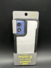 Dual-Layer Phone Case for Motorola moto g PLAY 2024 - Black/Clear