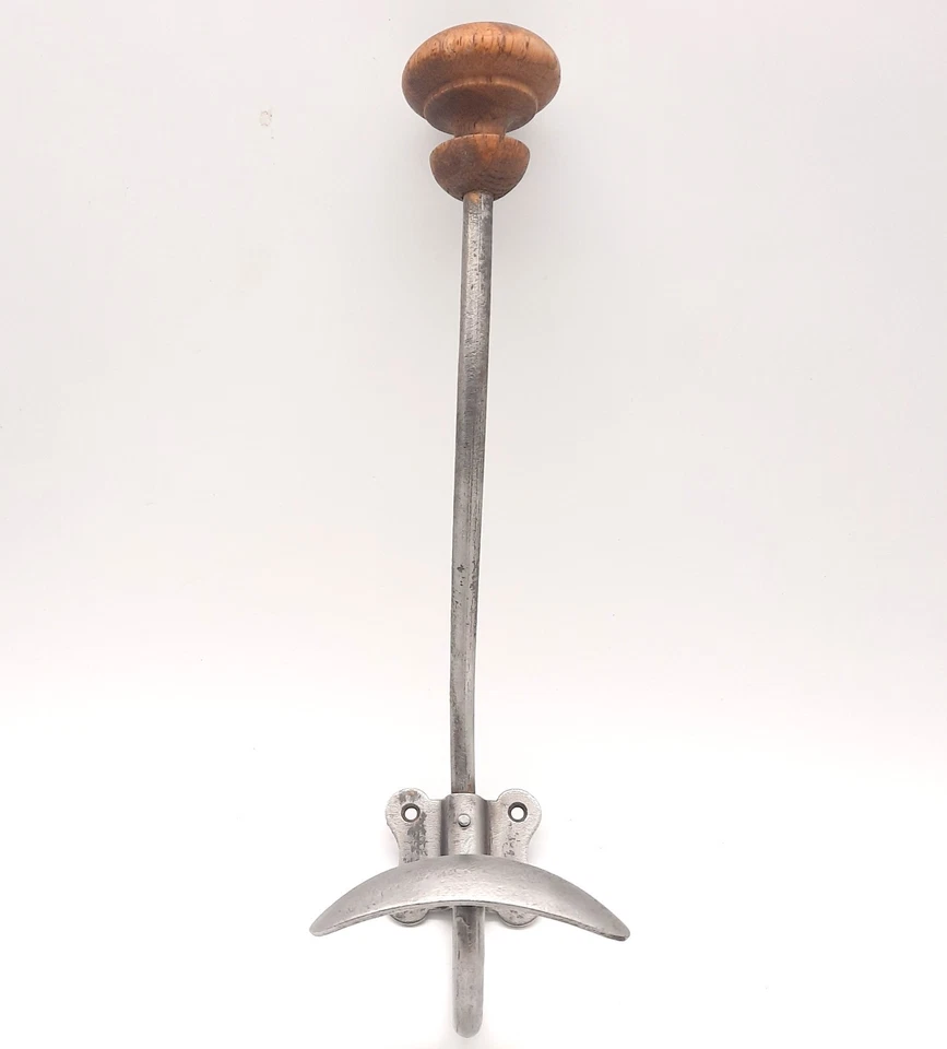 Porte manteau ancien vintage mural métal-bois - Patère vintage - Photo 2/4