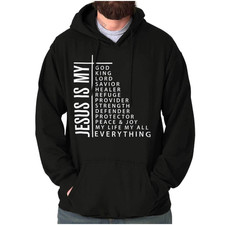 Christian Faith Religious Jesus Is My Cross Hoodie Hooded Sweatshirt Men Women