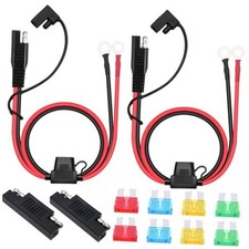 SAE Battery Connector, 2FT SAE to O Ring Terminal Harness 10AWG 10A/15A/20A/30A