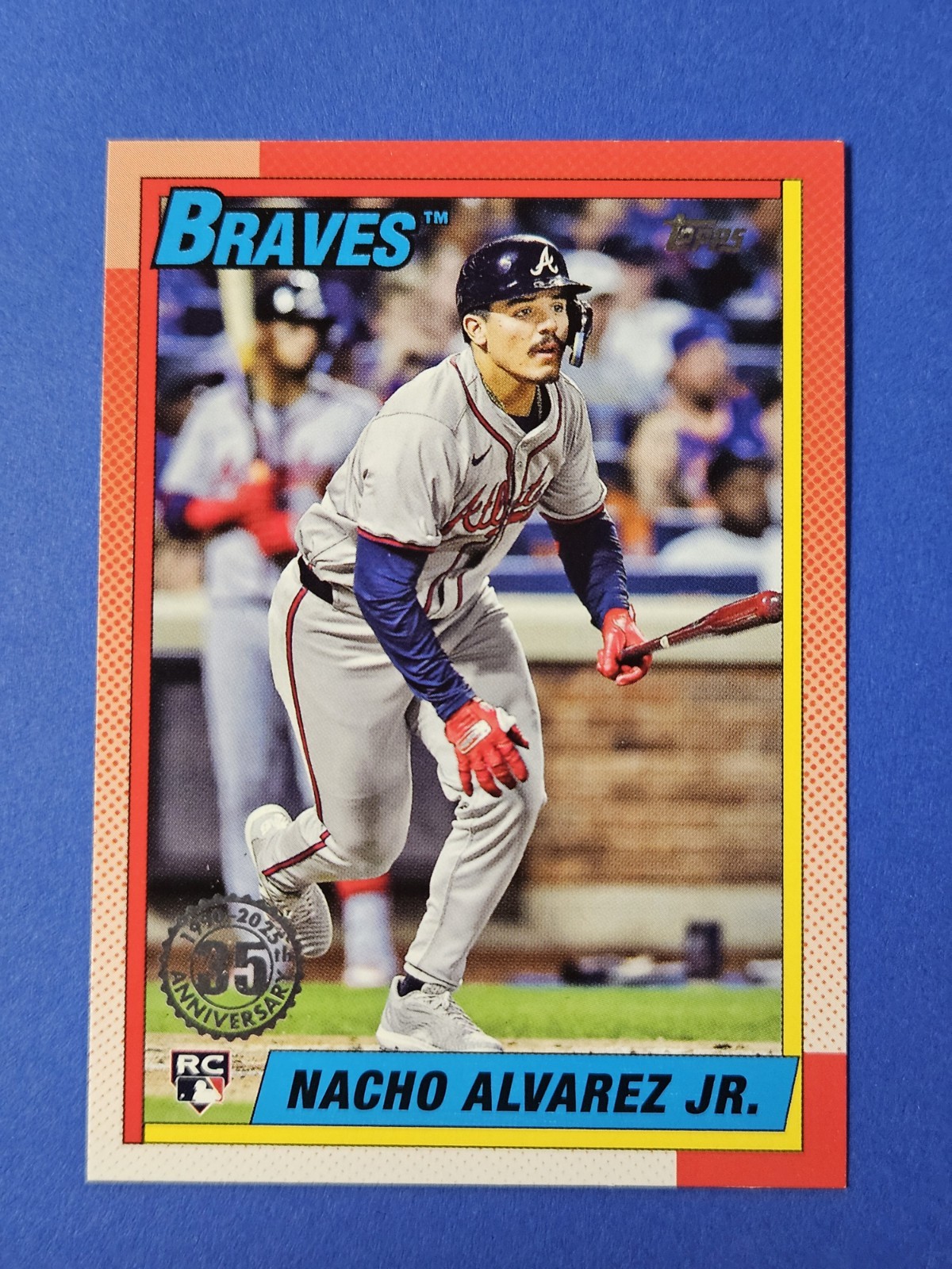 2025 Topps Baseball #T90-79 Nacho Alvarez Jr RC 1990 Design Atlanta Braves