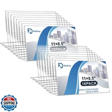 Daofary Acrylic Sign Holder 11x8.5, L Shape Slanted Back Clear Sign Holder Pl