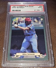 1987 Classic Green #62 Mike Schmidt PSA 9 MINT HOF Philadelphia Phillies 