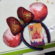 Disney Big Thunder Mountain Main Attraction Red Bow Minnie Ears Headband US