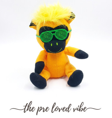 shades the orange monkey with Glasses ''13'' stuffed animal plush