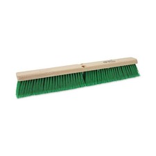 Boardwalk Floor Broom Head, 3" Green Recycled PET Plastic Bristles, 24" Brush