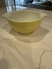 Vintage Pyrex 441 Yellow/Verde  Cinderella Mixing Nesting Bowl Ovenware 1.5 Pint