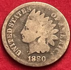 1880 Indian Head Cent Penny Good Details Environmental BN111