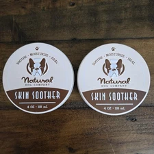 2pk 4oz Natural Dog Company Skin Soother Healing Balm Organic 118 ml. Tin New