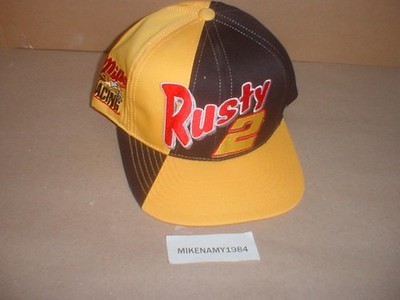 Vintage RUSTY WALLACE #2 MILLER RACING Embroidered '90s -Great Condition