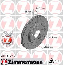 2x Bremsscheibe SPORT Z ZIMMERMANN 400.3642.52 f&uuml;r KLASSE MERCEDES Sports Tourer