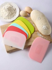 Dough Scraper Dual Sided Flexible Plastic Bowl Scraper for Bread Pizza Pastry