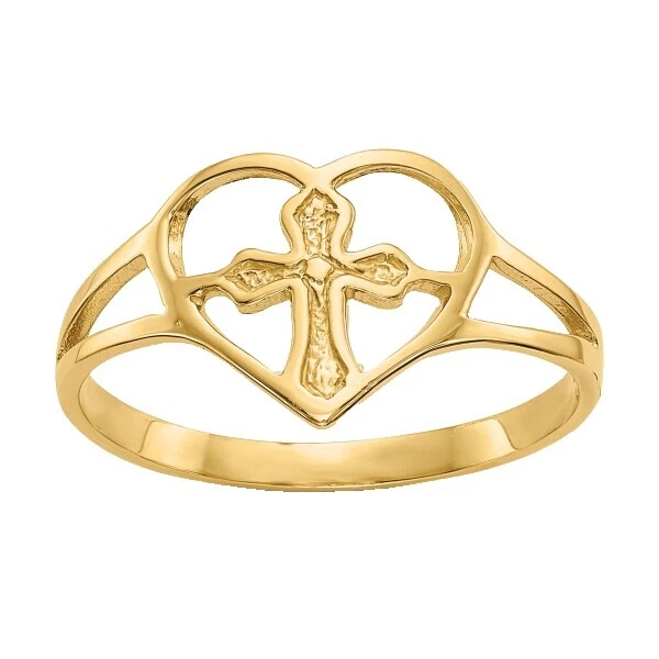 Anillos de moda religiosa oro amarillo