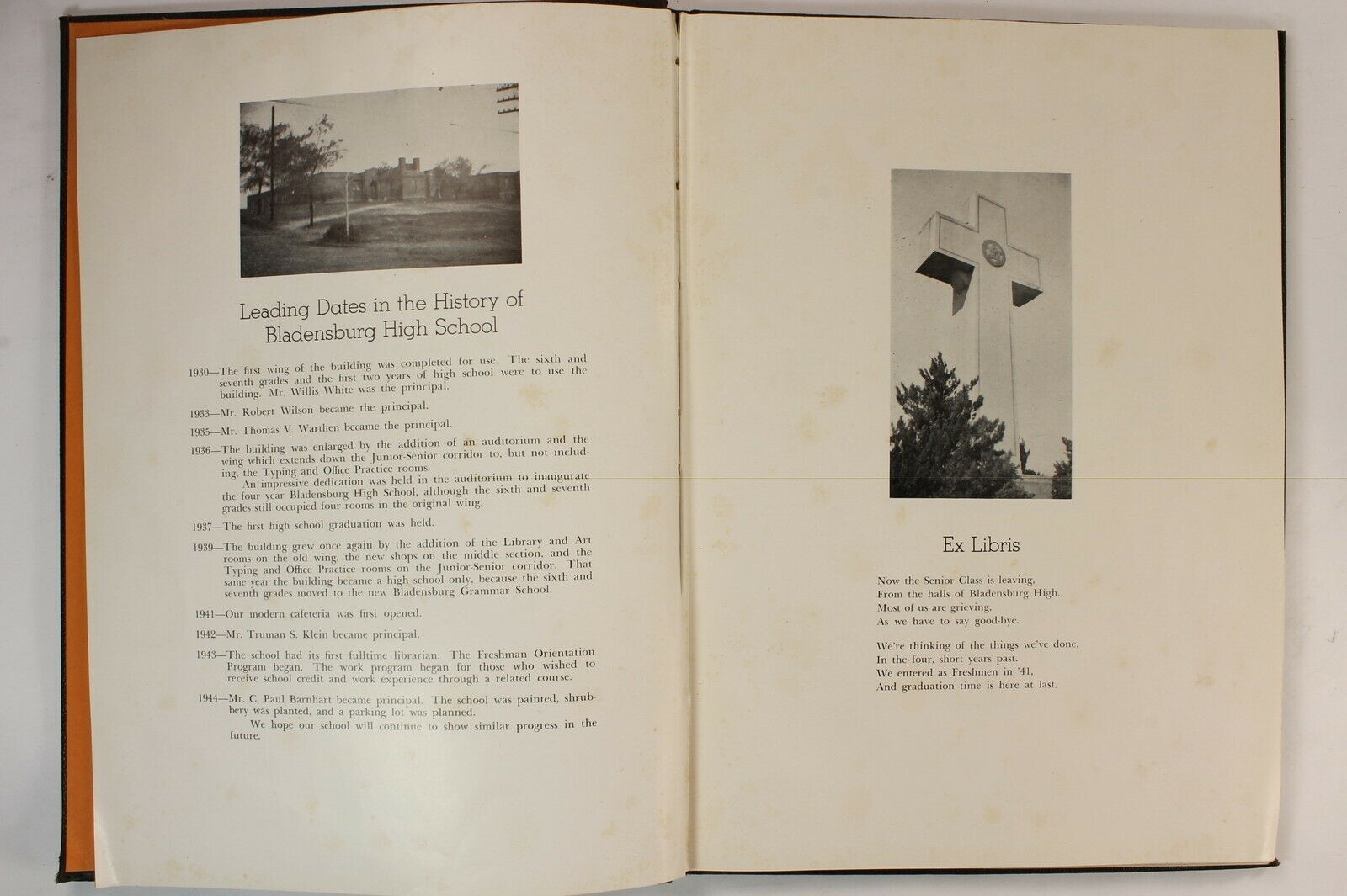 Bladensburg, MD 1945 Bladensburg High School Yearbook Maryland Year