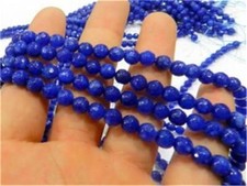 4mm Faceted Blue Sapphire Gemstone Loose Beads 15" HK1081
