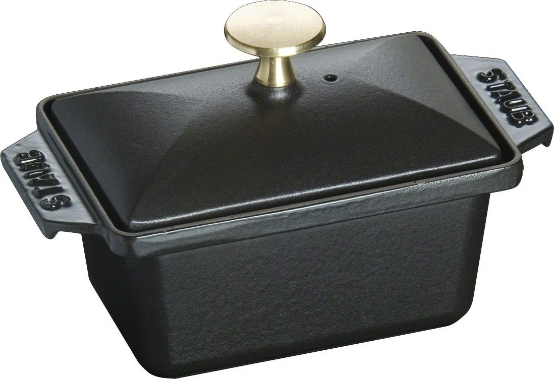 Staub Rectangular Terrine Pan 15x11cm Black Black Interior Enamel