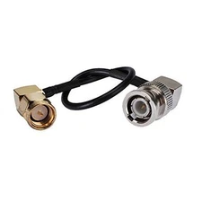 1ft RF BNC Right Angle Plug to Sma Male Right Angle coax Cable Extension Rg174