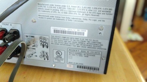 SONY SS-B3000 120 W Bookshelf Speakers (2) & SONY STR-DH700 AV MULTI CH RECEIVER - Picture 9 of 12