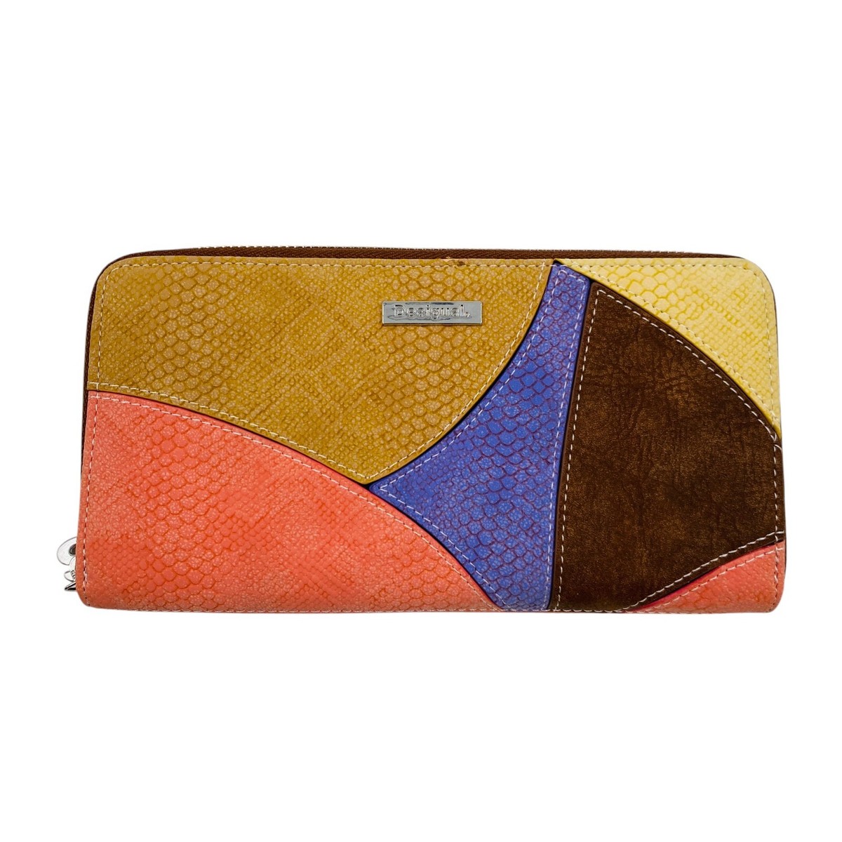 DESIGUAL Women Multicolor Vegan Eco Leather Zip Around Wallet