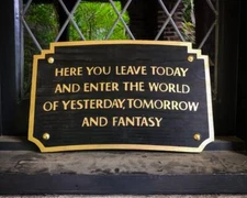 Disneyland Welcome Sign, Solid Wood and Paint, High Quality, Hand Crafted