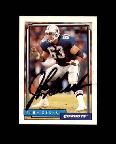 John Gesek Hand Signed 1992 Topps Dallas Cowboys Autograph - Picture 1 of 2