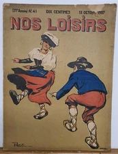 1907 "Nos Loisirs" Illustrated Magazine Issue 41 Spain Antique Rarity