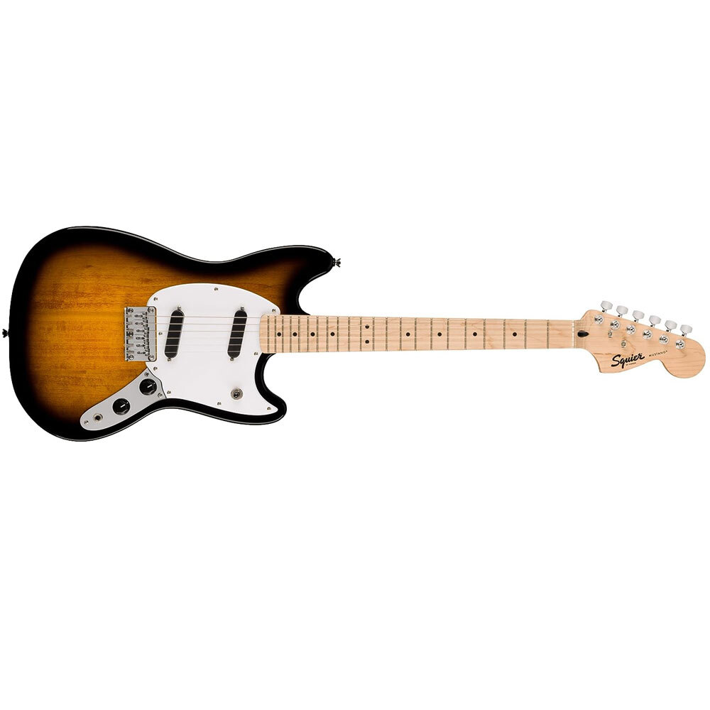 Squier Sonic Mustang Electric Guitar 2-Color Sunburst, Maple Fingerboard