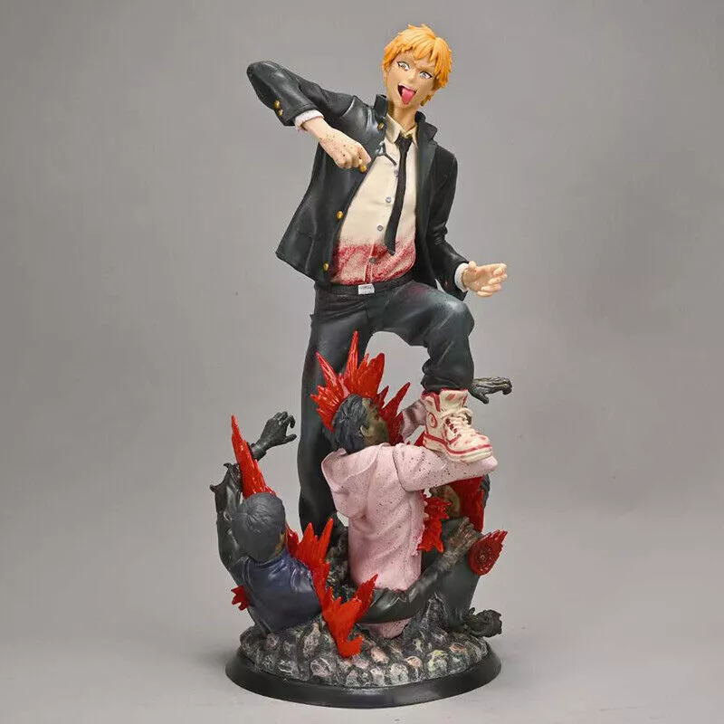 Estatua Action Figure Anime Chainsaw Man - Estatua Denji PVC 28cm Pronta  entrega