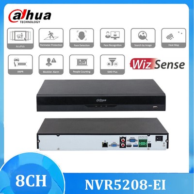 Dahua NVR5208-EI 8Channels 2SATA 4K WizSense NVR AI Network Video Recorder SMD+