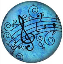 Snap Jewelry Music Note Ceramic 18-20mm Fits Ginger Style Charms Accessories