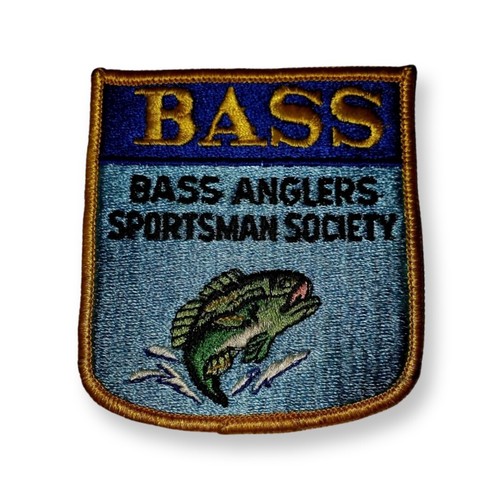 Patch Vintage Pêche BASS ANGLERS SPORTSMAN SOCIETY à Coudre Ou Thermocoller