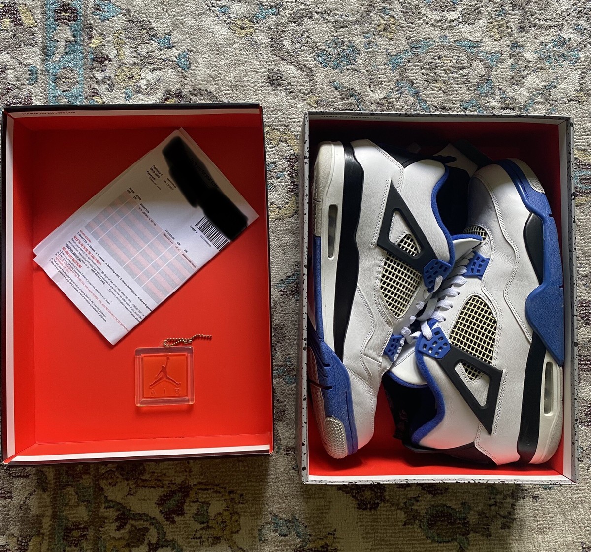 NIKE AIR JORDAN 4 IV RETRO ROYAL MOTORSPORTS  Size 9.5 Jordan 4 Retro  main image 4