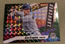 2021 Mosaic ALEX BREGMAN Launched Green Parallel Mosaic Prizm #L4 Astros Insert