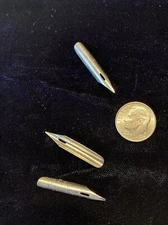 Lot of 6 VINTAGE IVISON PHINNEY CO NEW YORK NO 1 FOUNTAIN PEN NIBS Made In E