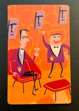 SHAG Josh Agle Tiki Drink Recipe Art Card - DEEP PACIFIC 3.5" x 5.5"