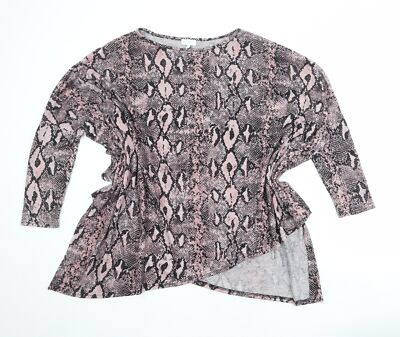 Blue Vanilla Damen Bluse rosa Tier Polyestermischung Größe M -