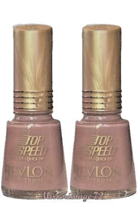 (LOT OF 2) Revlon Top Speed One Coat Quick Dry Nail Polish 142 CLAY, 'HTF''