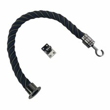 40mm Black Softline Wormed In Olive Barrier Rope x 1.5m c/w Gun Cup & Hook
