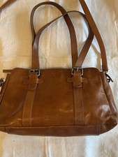 Spikes & Sparrow Tan Brown Leather Handbag Shoulder Bag Vgc Very Stylish