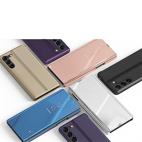 For Samsung S23 Ultra S22 S21 S20 S10 S9 Smart Mirror View Flip Case Stand Cover - Picture 2 of 23