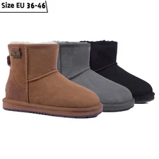 【Extra 10%OFF】Australian UGG Mini Boots Men Women Sheepskin Wool Water Resistant