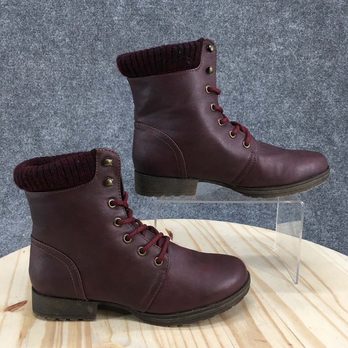 Anjou Femme Brown Lace-Up Men\'s Boots with Plaid Cuff Ferro Aldo Men main image 3