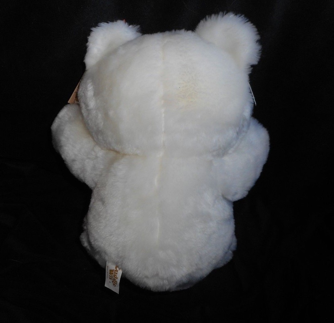 VINTAGE CUDDLE WIT BABY WHITE ALDI TEDDY BEAR STUFFED ANIMAL PLUSH TOY