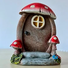 Small Resin Fairy Door Mushroom Garden Statue Gift Fairy Forest Decor Fantasy