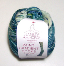 100 gram ball of Laines du Nord PAINT GRADIENT SOCK knitting yarn 20